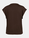 Orsay Temno rjava ženska majica s kratkimi rokavi ORSAY
