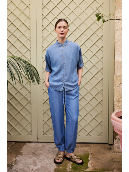 Moodo Modre liocelozne hlače Moodo