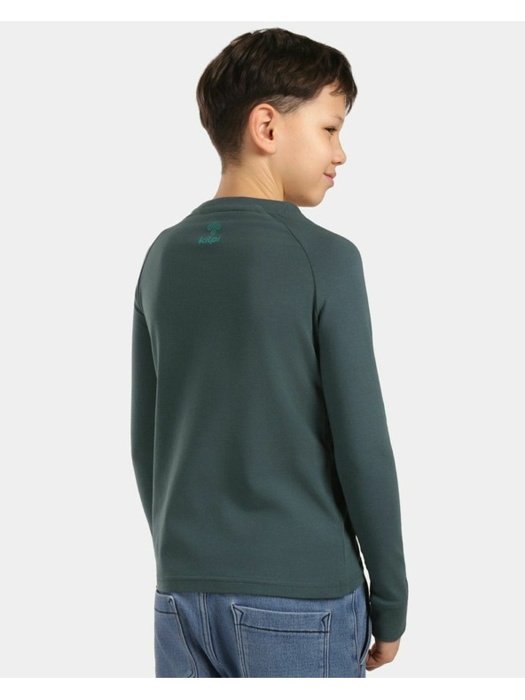 Kilpi Dečko bombažno majico z dolgimi rokavi Kilpi VERATI-JB Temno zelena
