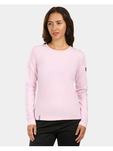 Kilpi Ženska bombažna majica z dolgimi rokavi Kilpi PROMOX-W Svetlo rožnata