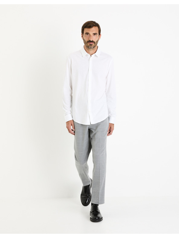 Celio Bela moška srajca Celio