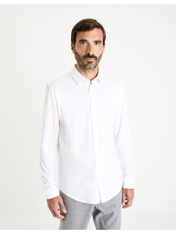 Celio Bela moška srajca Celio