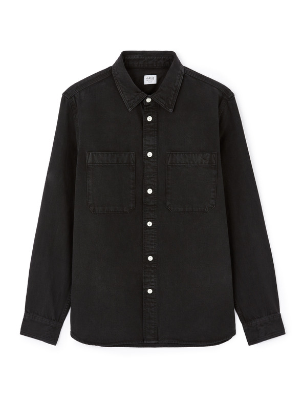 Celio Črna moška bombažna majica Celio Janime