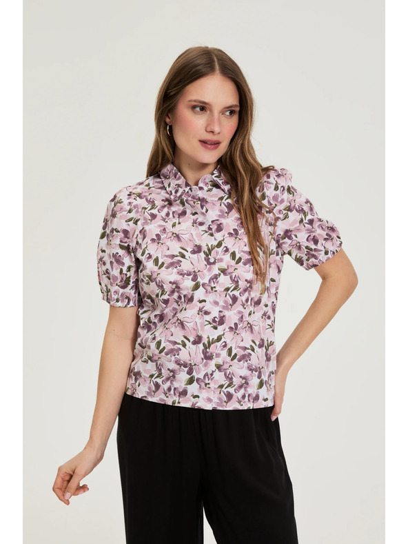 Moodo Srajca s bufastimi rokavi vijolična Moodo