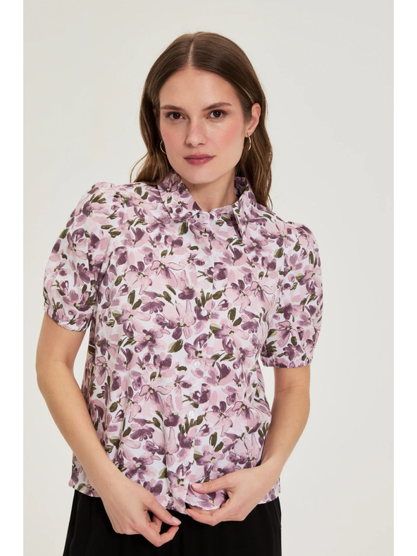 Moodo Srajca s bufastimi rokavi vijolična Moodo