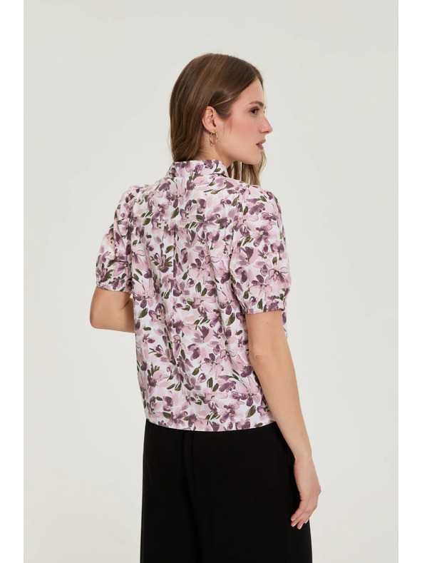 Moodo Srajca s bufastimi rokavi vijolična Moodo