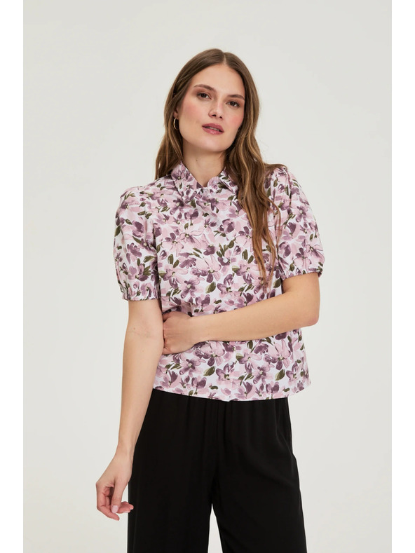 Moodo Srajca s bufastimi rokavi vijolična Moodo