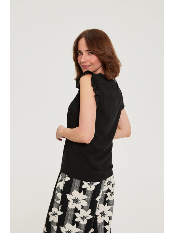 Moodo Srajca s volani črna Moodo