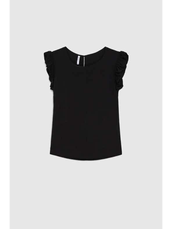 Moodo Srajca s volani črna Moodo