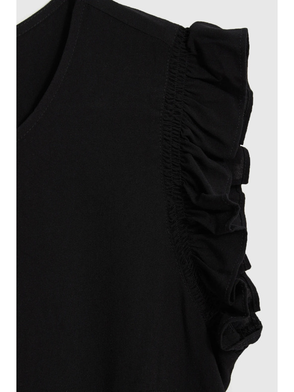 Moodo Srajca s volani črna Moodo