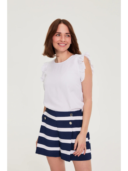 Moodo Srajca s volaniti bela Moodo