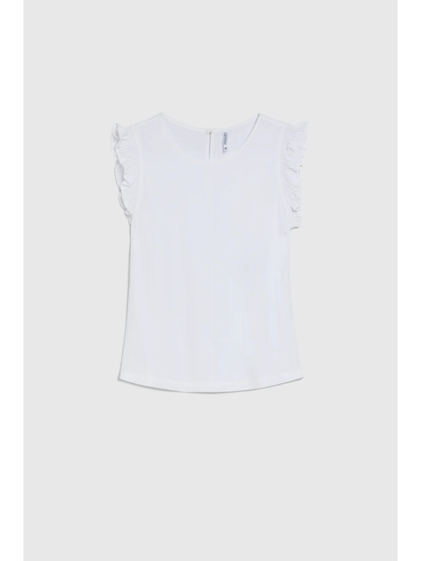 Moodo Srajca s volaniti bela Moodo