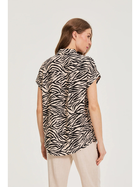 Moodo Srajca z živalskim vzorcem bež Moodo