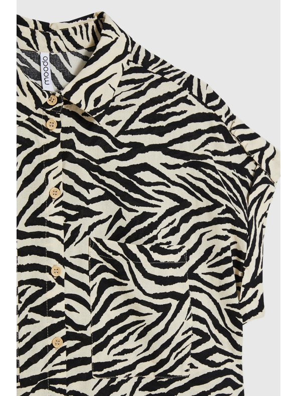 Moodo Srajca z živalskim vzorcem bež Moodo