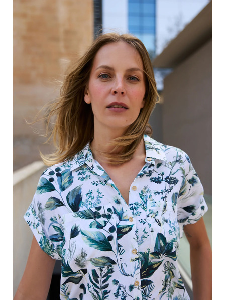 Moodo Bela viskozna srajca Moodo