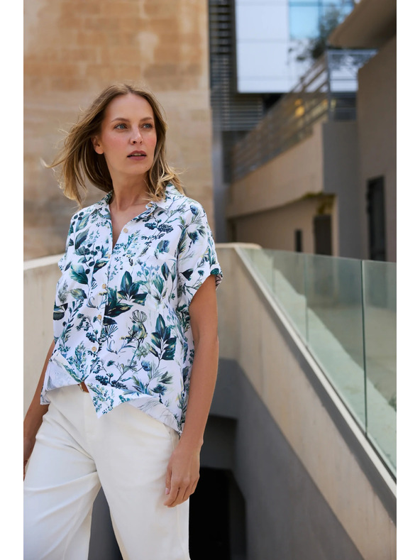 Moodo Bela viskozna srajca Moodo