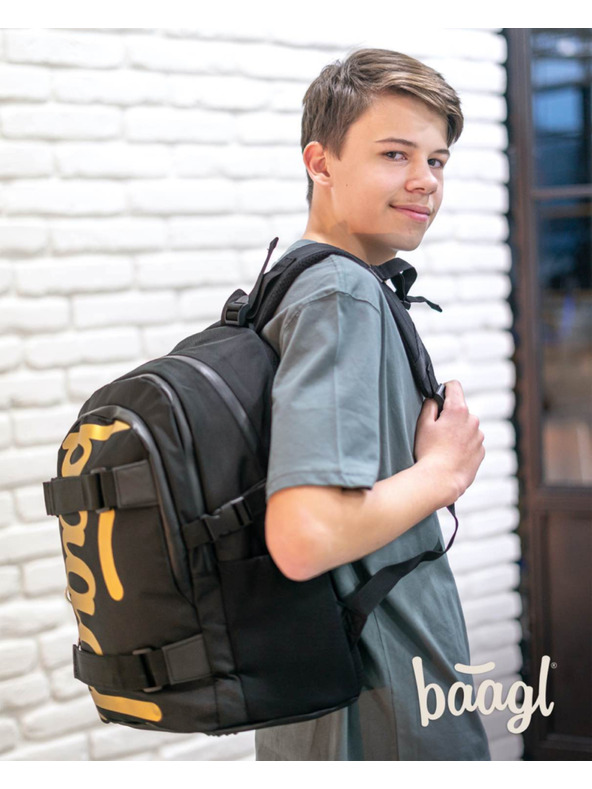 BAAGL  BAAGL SET 5 Skate Gold: nahrbtnik, peresnica, vrečka, ledvička, torbica za zvezek