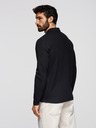 Ombre Clothing Moška polo srajca BASIC z dolgimi rokavi - črna V2 OM-POBL-0162 Ombre Clothing