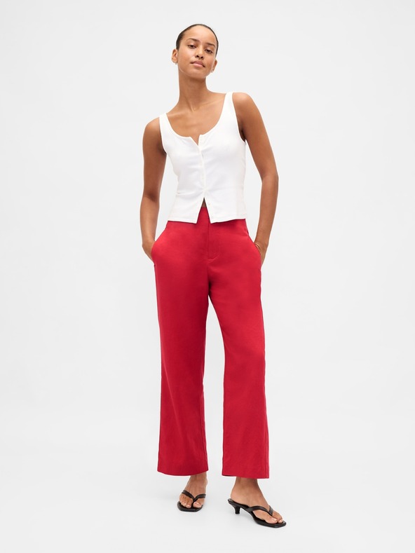 GAP Ravne lanene hlače GAP