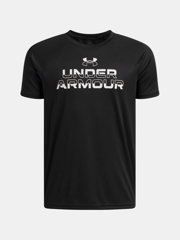Under Armour Deška majica Under Armour UA Tech Split Wordmark SS-GRY