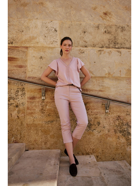 Moodo Rožnate ribiške hlače Moodo