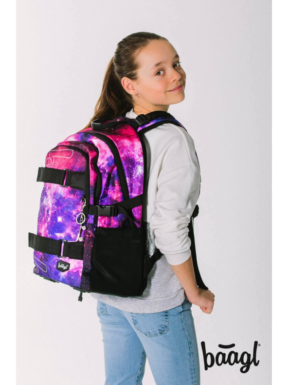 BAAGL  BAAGL SET 5 Skate Galaxy: nahrbtnik, penal, vrečka, ledvinka, torbica za prenosni računalnik