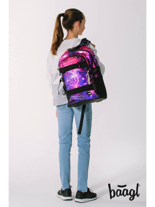BAAGL  BAAGL SET 5 Skate Galaxy: nahrbtnik, penal, vrečka, ledvinka, torbica za prenosni računalnik