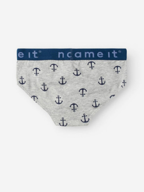 name it Komplet treh fantovskih slipov v sivi in modri barvi