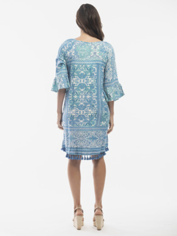 Orientique Modra ženska patternirana obleka
