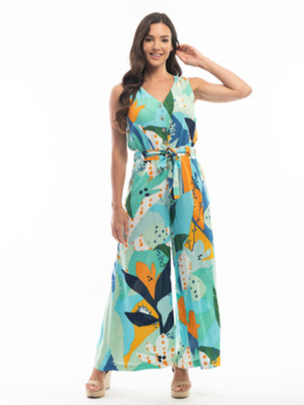 Orientique Turkizen ženski patternirani overall