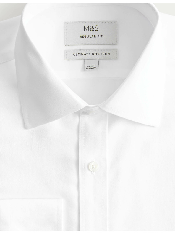 Marks & Spencer Srajca iz bombaže klasičnega kroja z nezmečkljivo obdelavo Marks & Spencer bela