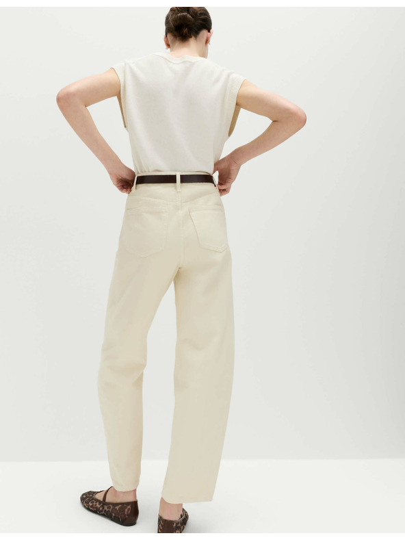 Marks & Spencer Ravni džins s srednjevisokim sedežem Marks & Spencer smetana