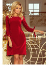 numoco ALICE šaty z lokom - bordo barve