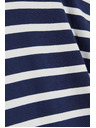 Moodo Bombažna prugasta majica temno modra Moodo