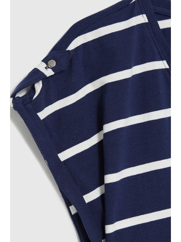 Moodo Bluza s črtami temno modra Moodo