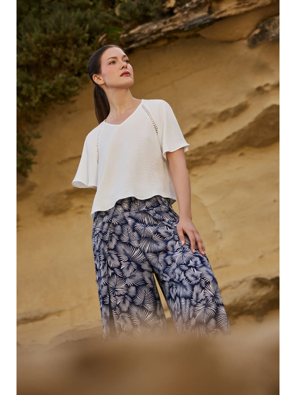 Moodo Srajca s širokimi rokavi bela Moodo