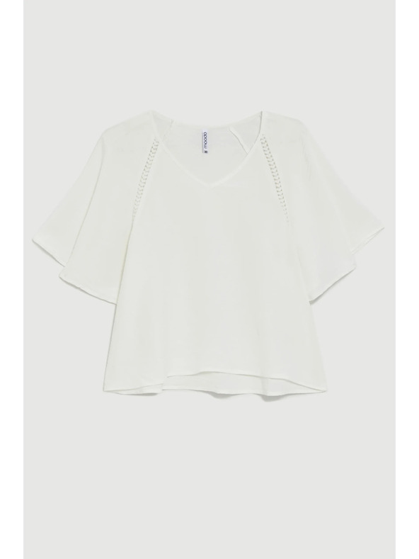 Moodo Srajca s širokimi rokavi bela Moodo