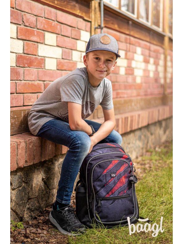 BAAGL  BAAGL SET 5 Core Lava: nahrbtnik, peresnica, vrečka, ledvinka, ovoj za prenosni računalnik