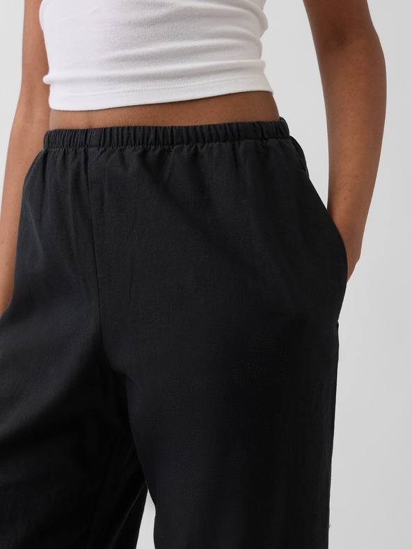 GAP Lanene hlače Relaxed Wide-Leg GAP