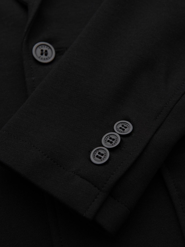 Ombre Clothing Moški črni blazer SLIM z rahlo teksturo