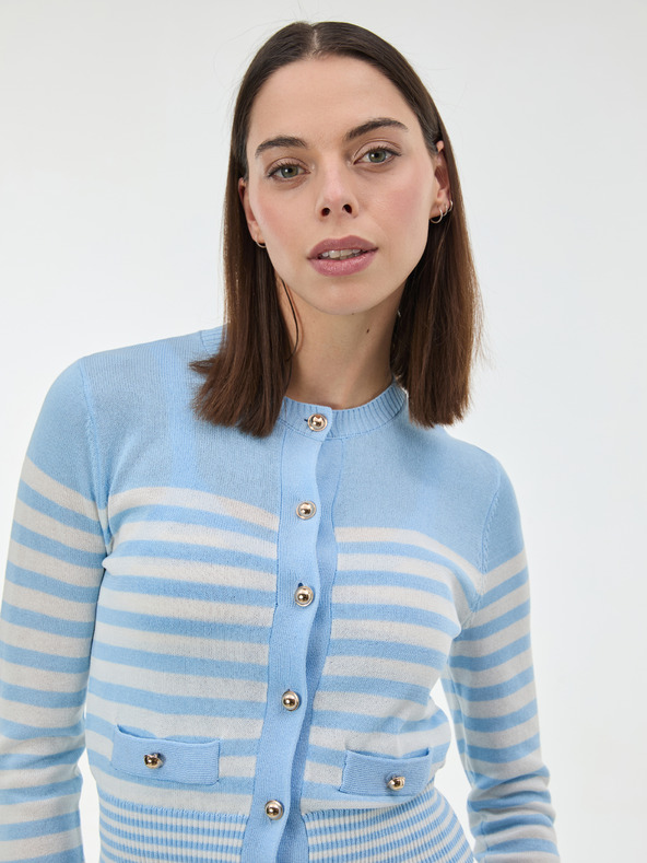 Orsay Svetlo moder črtast ženski kardigan ORSAY