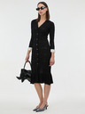 Orsay Črna ženska pletena midi obleka ORSAY