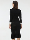 Orsay Črna ženska pletena midi obleka ORSAY