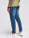 Ombre Clothing Moške denim hlače JOGGERS s pranjem efektom - modre V2 OM-PADJ-0267 Ombre Clothing