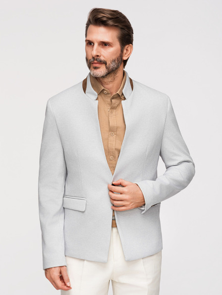 Ombre Clothing Ombre Clothing moška rjava jakna s stoječim ovratnikom