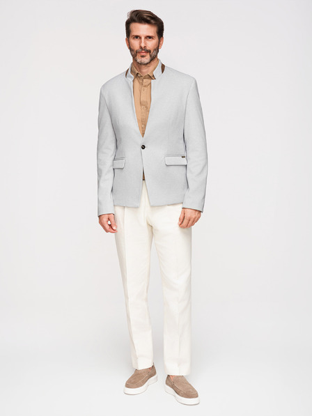 Ombre Clothing Ombre Clothing moška rjava jakna s stoječim ovratnikom