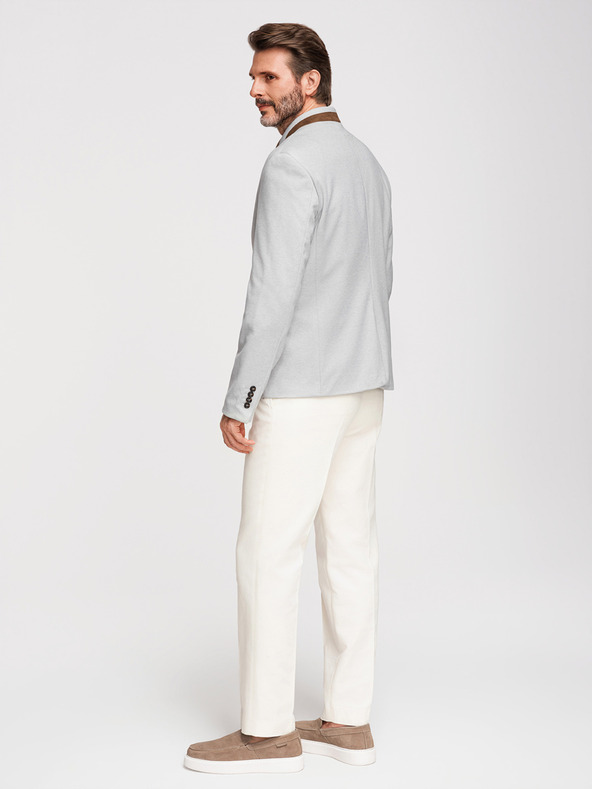 Ombre Clothing Ombre Clothing moška rjava jakna s stoječim ovratnikom