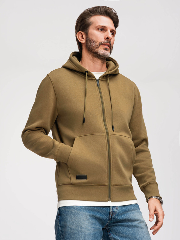 Ombre Clothing Moška bombažna elastična jopa BASIC Ombre Clothing
