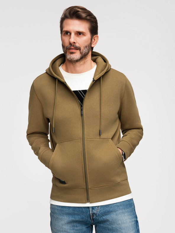 Ombre Clothing Moška bombažna elastična jopa BASIC Ombre Clothing