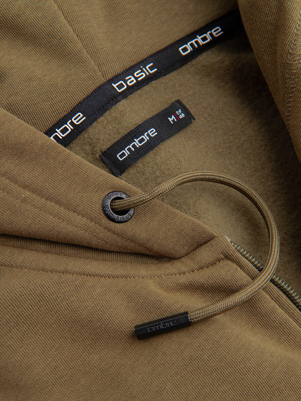 Ombre Clothing Moška bombažna elastična jopa BASIC Ombre Clothing